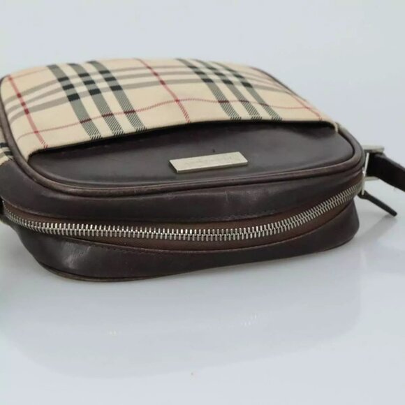 BURBERRY Nova Check Shoulder Bag Canvas Beige Auth - Picture 10 of 16